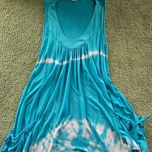 Beach cover up swim L tie dye